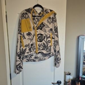 Floral Teddy Jacket with Yellow Accents